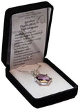Amethyst Flower of Life™ with Oval Cut Morganite