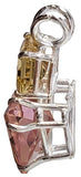 Pink Garnet Small Angelic Star™ with Emerald Cut Golden Beryl