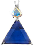 Siberian Blue Quartz Star of David™ with Round Cut Mystic Topaz