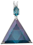 Aqua Aura Star of David™ with Oval Cut Blue Zircon
