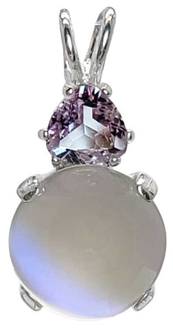 Celestial Moonstone With Trillion Cut Amethyst Special 2
