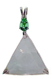 Clear Quartz Star of David™ with Pear Cut Tibetan Green Obsidian