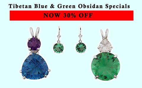 Tibetan Blue & Green Obsidian Specials