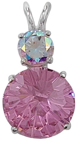 Pink Garnet Super Nova™ with Round Cut Mystic Topaz