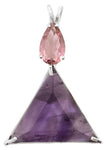 Amethyst Star of David™ with Pear Cut Pink Tourmaline