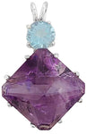 Amethyst Regular Magician Stone™ with Round Blue Topaz