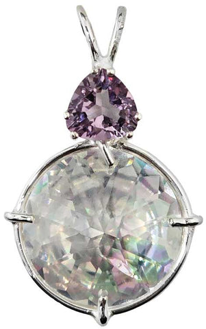 Angel Aura Radiant Heart Crystal™ with Trillion Cut Amethyst