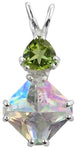 Angel Aura Mini Magician Stone™ with Trillion Cut Peridot