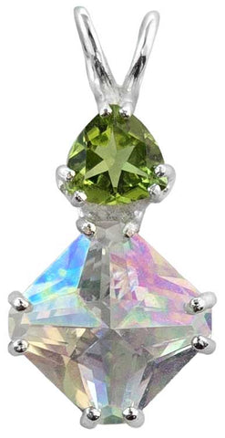 Angel Aura Mini Magician Stone™ with Trillion Cut Peridot