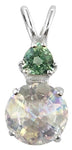 Angel Aura Mini Radiant Heart™ with Trillion Cut Tibetan Green Obsidian
