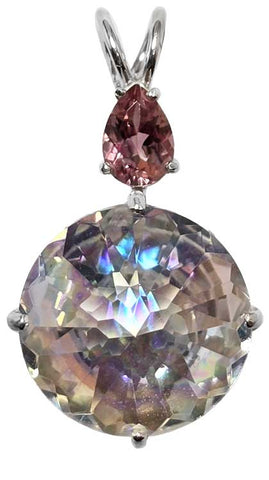 Angel Aura Radiant Heart Crystal™ with Pear Cut Pink Tourmaline