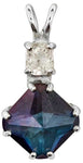 Aqua Aura Mini Magician Stone™ with Cushion Cut Phenacite