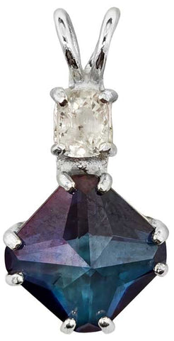 Aqua Aura Mini Magician Stone™ with Cushion Cut Phenacite