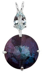 Aqua Aura Radiant Heart Crystal™ with Pear Cut Aquamarine