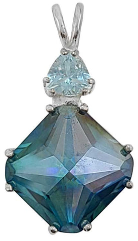 Aqua Aura Small Magician Stone™ with Trillion Blue Topaz