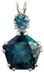 Aqua Aura Star of Venus™ with Oval Cut Blue Zircon