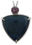 Blue Jade with Violet Spinel