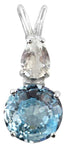 Blue Topaz Mini Radiant Heart™ with Pear Cut Danburite