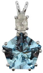 Blue Topaz Star of Venus™ with Cushion Cut Phenacite