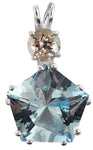 Blue Topaz Star of Venus™ with Morganite