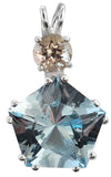 Blue Topaz Star of Venus™ with Morganite