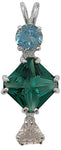 Siberian Green Quartz Mini Magician Stone™ with Blue Topaz & Pollucite