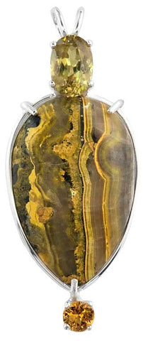 Bumblebee Jasper with Sphene & Mandarin Garnet