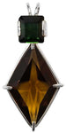 Citrine Ascension Star™ With Emerald Cut Green Tourmaline