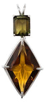Citrine Ascension Star™ With Emerald Cut Green Tourmaline