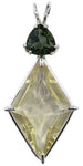 Citrine Ascension Star™ With Trillion Cut Moldavite