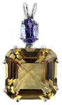 Citrine Earth Heart Crystal™ with Tanzanite