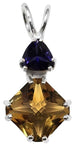 Citrine Mini Magician Stone™ with Trillion Cut Iolite