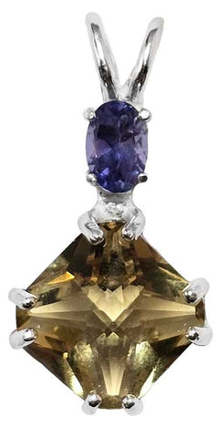 Citrine Mini Magician Stone™ with Oval Cut Tanzanite