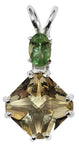 Citrine Mini Magician Stone™ with Oval Cut Tsavorite Garnet