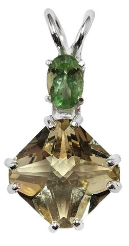 Citrine Mini Magician Stone™ with Oval Cut Tsavorite Garnet