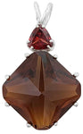 Citrine Regular Magician Stone™ with Trillion Cut Garnet