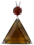 Regular Citrine Star of David™ with Round Cut Hessonite Garnet