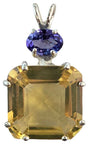 Citrine Earth Heart Crystal™ with Tanzanite