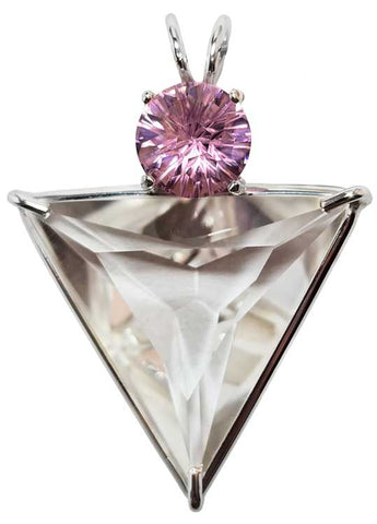 Clear Quartz Angelic Star™ with Super Nova Pink Garnet