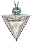 Clear Quartz Angelic Star™ with Oval Cut Blue Topaz