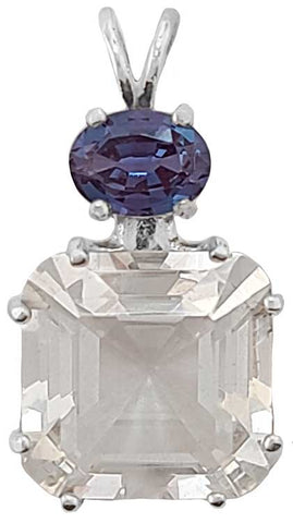 Clear Quartz Earth Heart Crystal™ with Oval Cut Alexandrite
