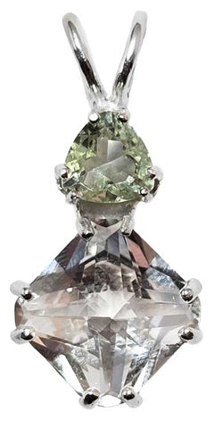 Clear Quartz Mini Magician Stone™ with Trillion Cut Andaras Crystal Glass
