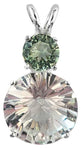 Clear Quartz Super Nova™ With Round Cut Colombian Obsidian