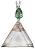 Clear Quartz Star of David™ with Pear Cut Tibetan Green Obsidian