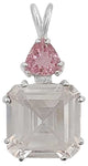 Danburite Earth Heart Crystal™ with Trillion Cut Pink Tourmaline