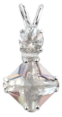 Danburite Mini Magician Stone™ with Round Cut Phenacite