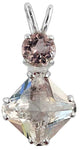 Danburite Mini Magician Stone™ with Round Cut Pink Tourmaline 14k Gold