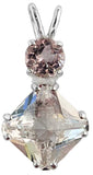 Danburite Mini Magician Stone™ with Round Cut Pink Tourmaline 14k Gold