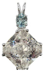 Danburite Small Magician Stone™ with Oval Cut Blue Zircon