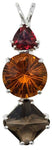 Siberian Gold Quartz Super Nova™ with Garnet & Smokey Quartz